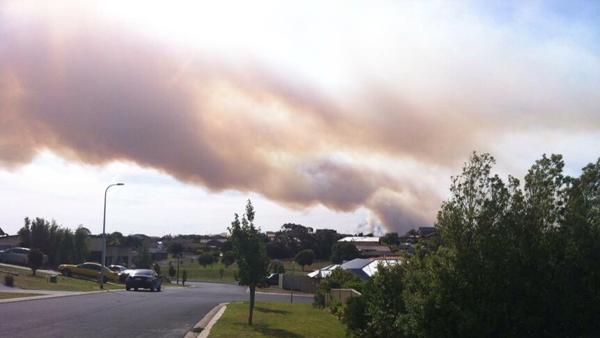 Bushfire sky near Glencoe in South Australia's lower South East