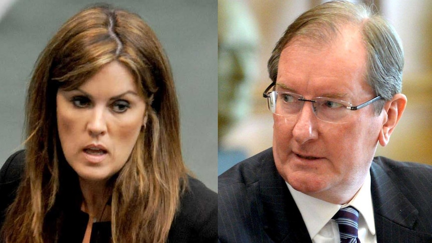 Philip Higginson stepping down after earlier questioning conflict of interest between Credlin and Loughnane.