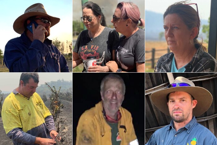 The faces of the central Queensland fires which continue to burn in already devastated areas