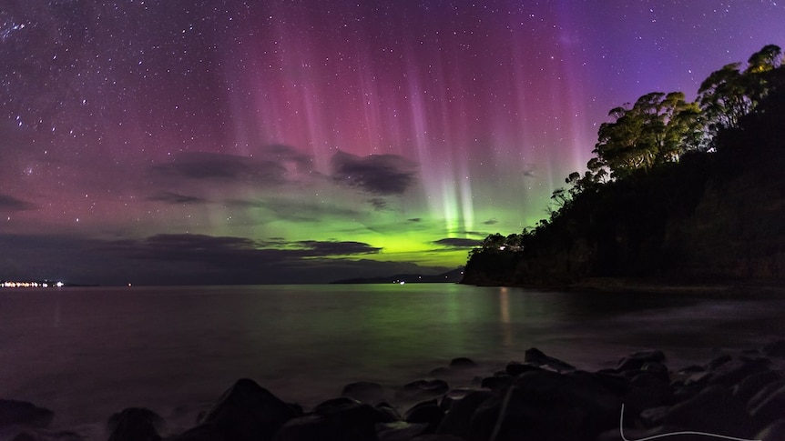 Aurora australis shot in Tasmania