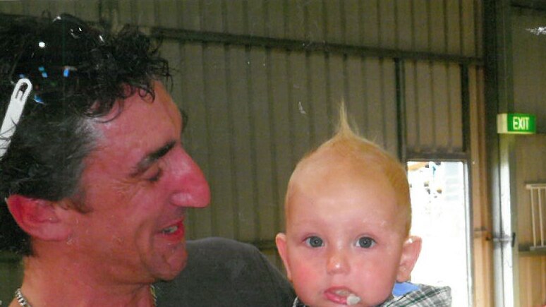 Former ice addict, Michael Noakes, with his son Lucas