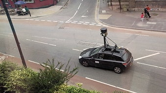 Google Street View car drives down a road (Flickr/byrion CC-A-2.0)