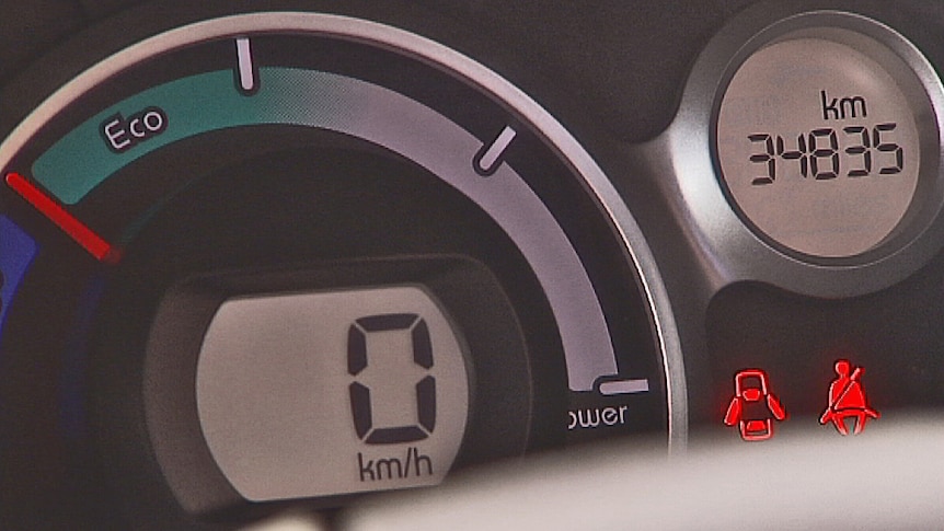 Dashboard of an electric car