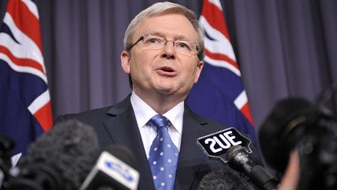Kevin Rudd at Press Conference, Canberra, June 23, 2010 (AAP: Alan Porritt)