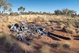 Helicopter wreckage in Cloncurry.
