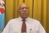 A still taken from a video posted to social media by Fiji's Prime Minister Sitiveni Rabuka.
