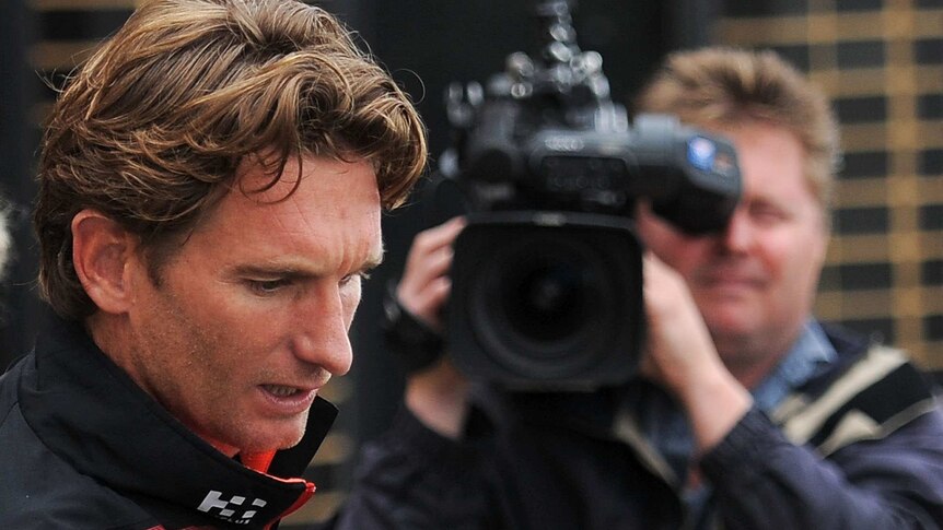 Essendon Coach James Hird leaves a Windy Hill training session on April 11, 2013 in Melbourne.