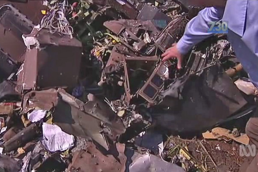 Pieces of MH17's cockpit