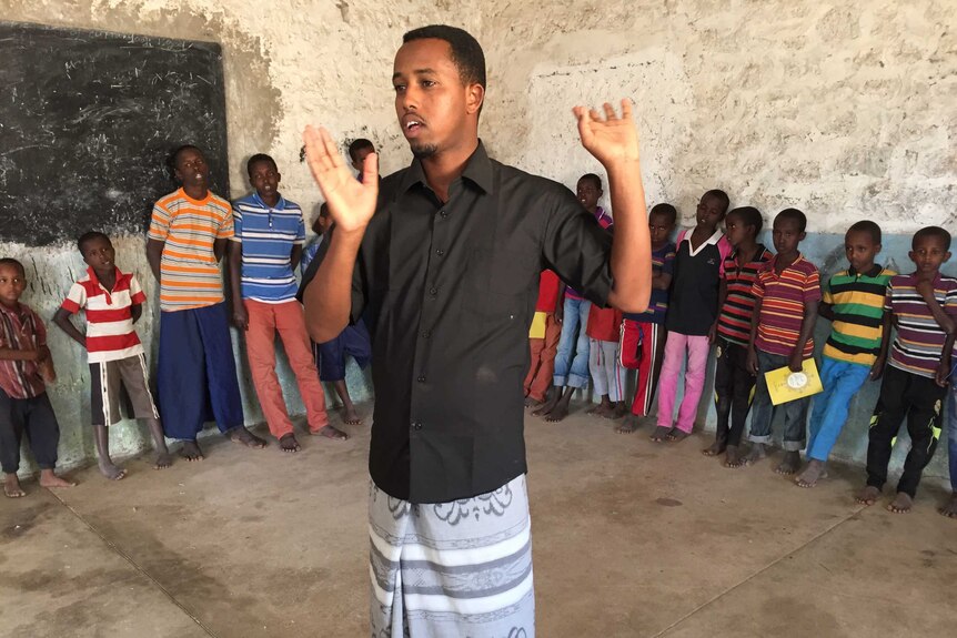 Teacher at a school where kids get a meal a day