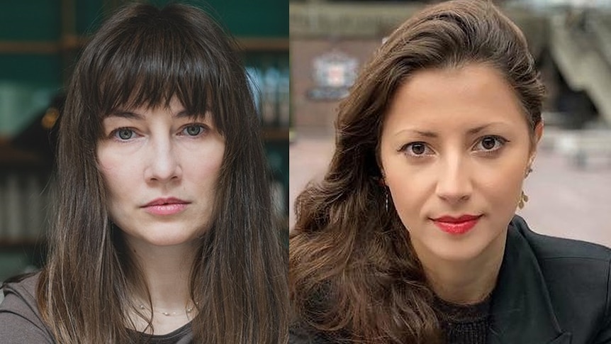 Composite image of Ukrainian writers Kateryna Babkina and Olesya Khromeychuk.