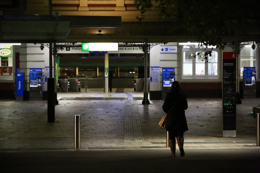 Perth train station dark