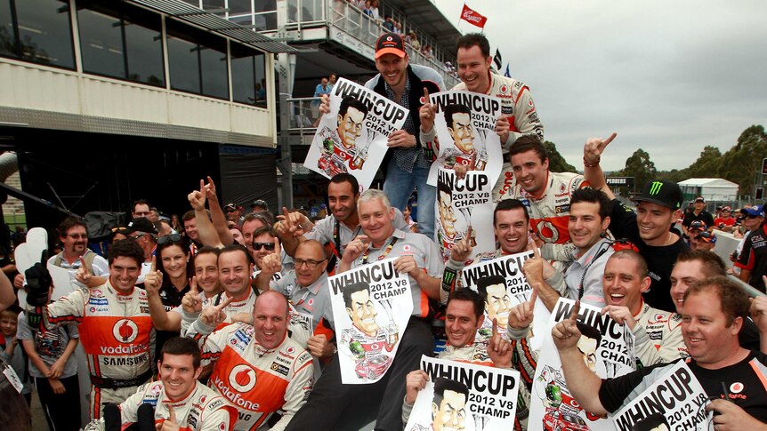 Whincup and team celebrate title win