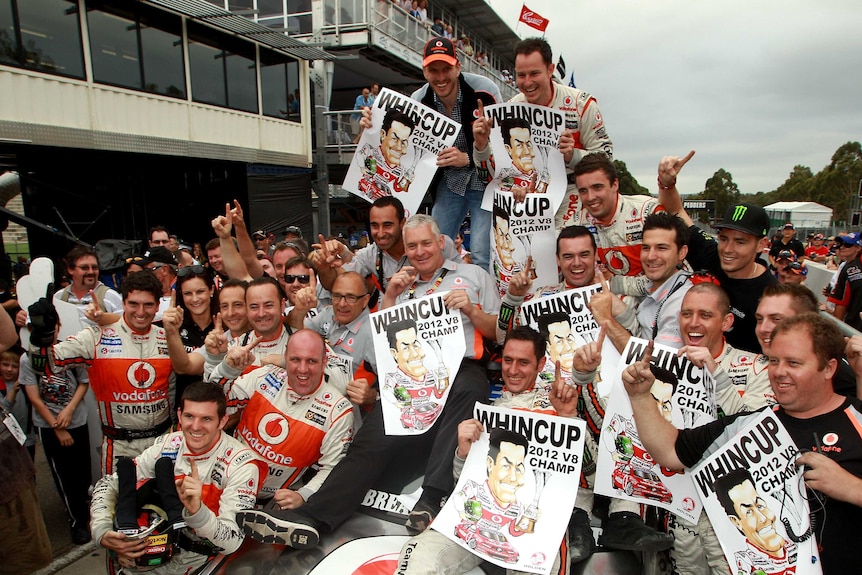 Whincup and team celebrate title win