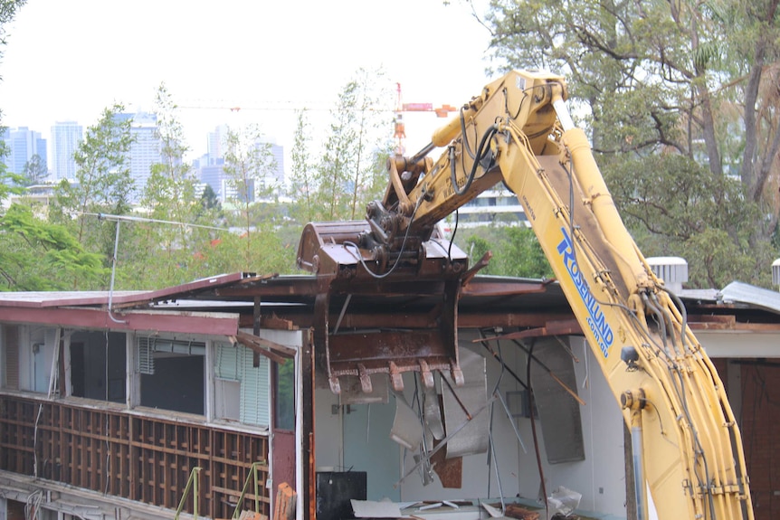 Demolition works at the old Toowong ABC site