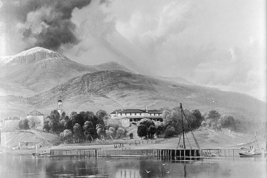 Hobart's Old Government House in 1847