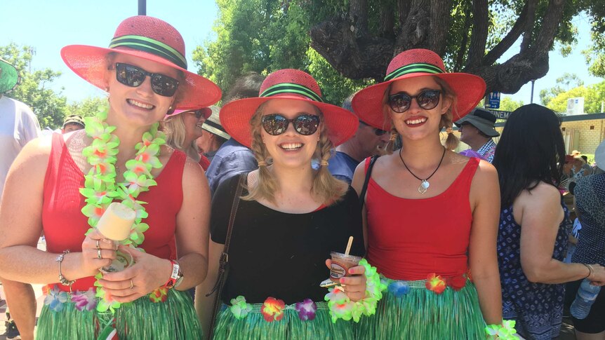 Three women at the Chinchilla Melon Festival