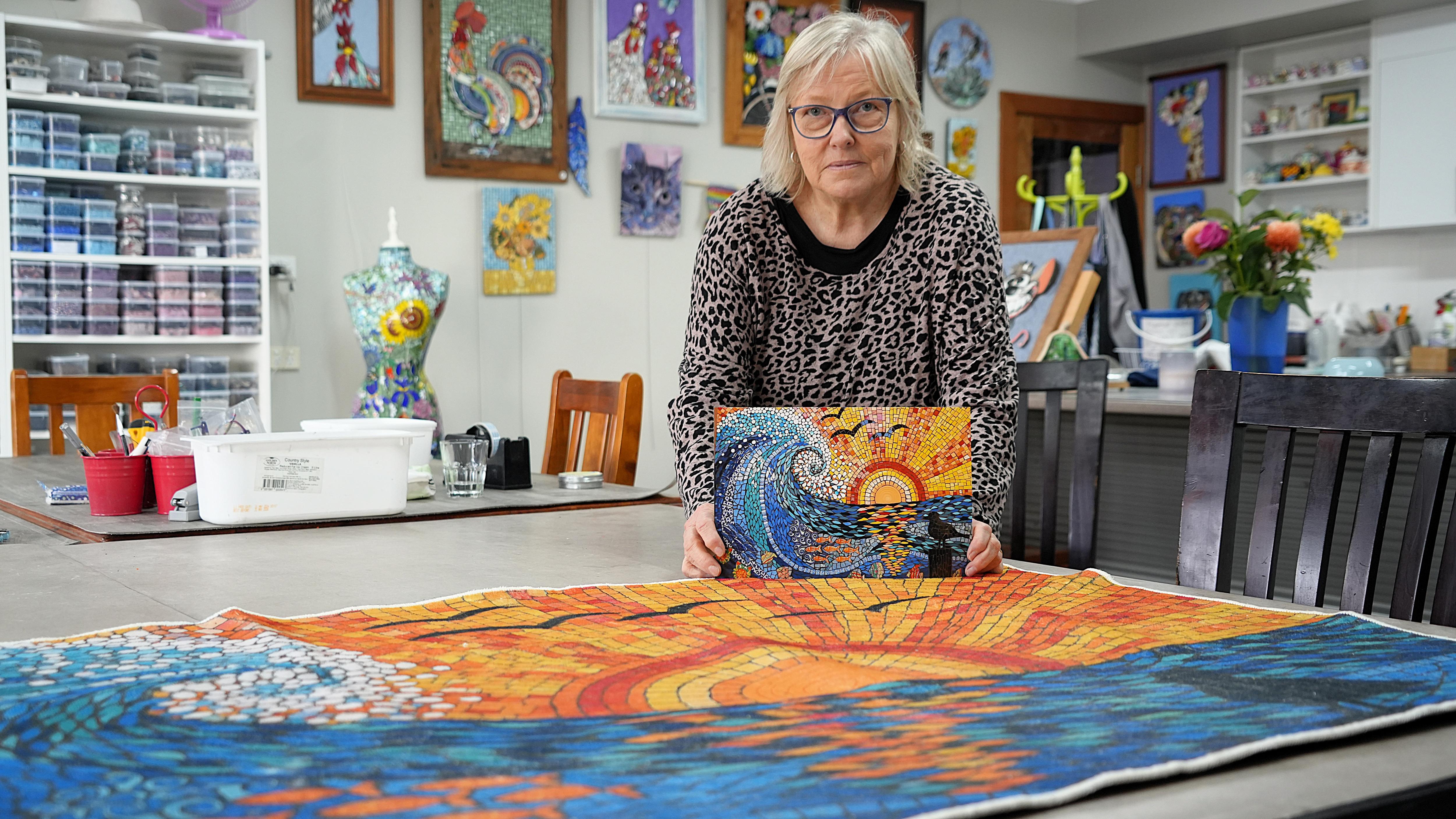 Artist fighting Temu to reclaim her mosaic design