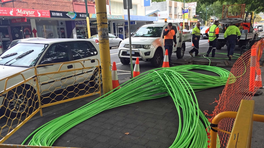 Workers at NBN site