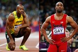 Asafa Powell and Tyson Gay composite after they failed drug tests