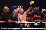 Mundine reacts to the crowd