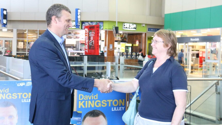 David Kingston campaigning in Nundah in the federal electorate of Lilley.