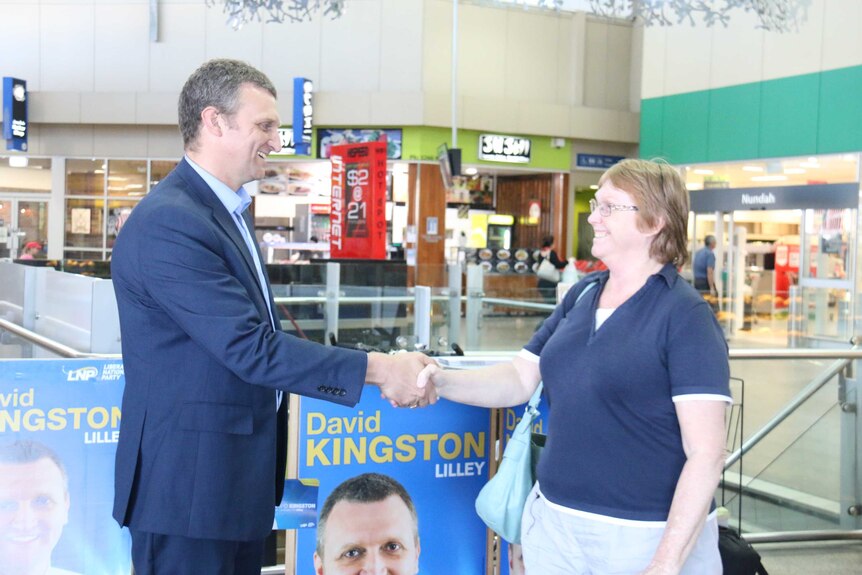 David Kingston campaigning in Nundah in the federal electorate of Lilley.