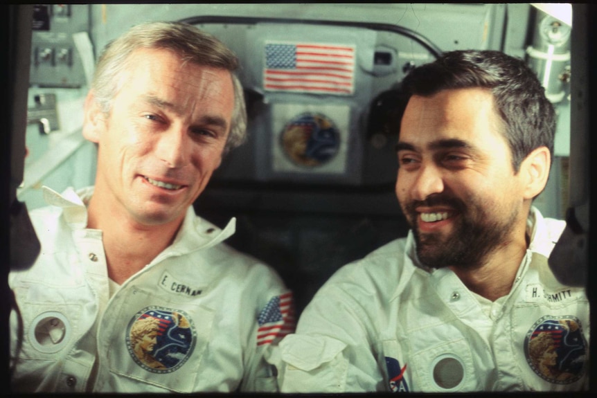 Harrison Schmitt and Gene Cernan during the Apollo 17 mission