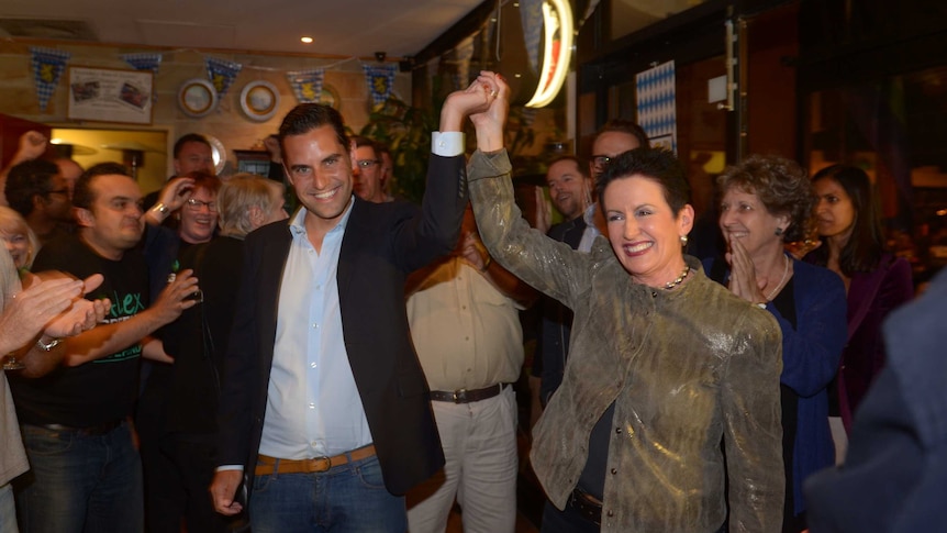 Independent candidate Alex Greenwich and former MP Clover Moore