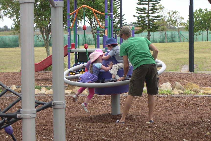 Children playing in an outdoor playground - generic