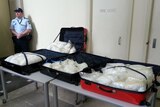 A joint AFP-ACC raid in Melbourne has netted 135 kilograms of methamphetamine.