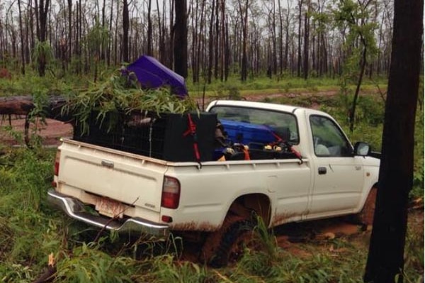 Bogged ute