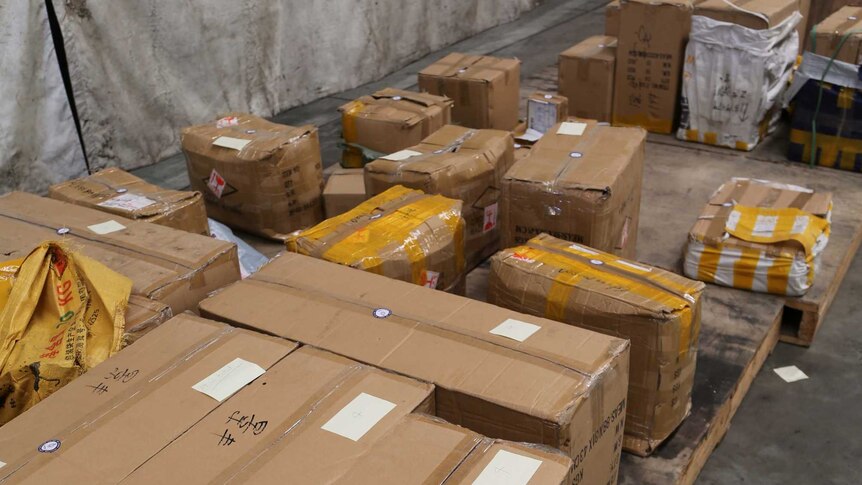 A weapons stockpile seized by police