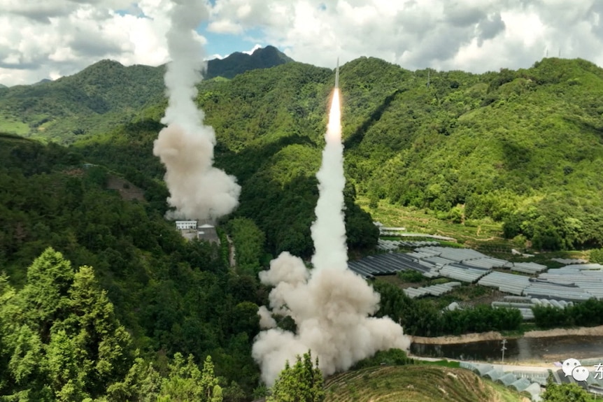 今年八月，中国军队在台湾东海岸水域进行了导弹测试。