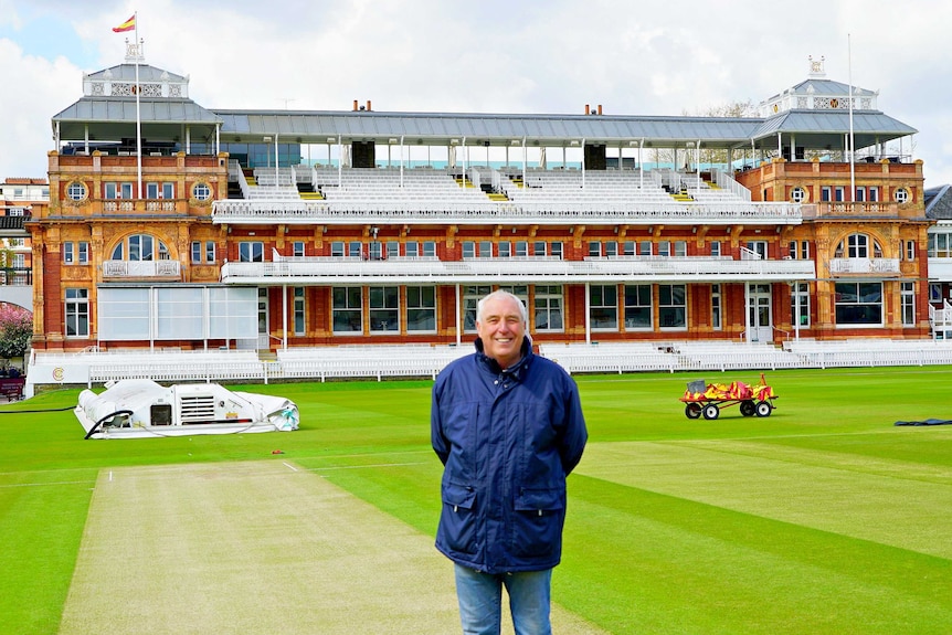 Mick Hunt standing on Lord's grounds