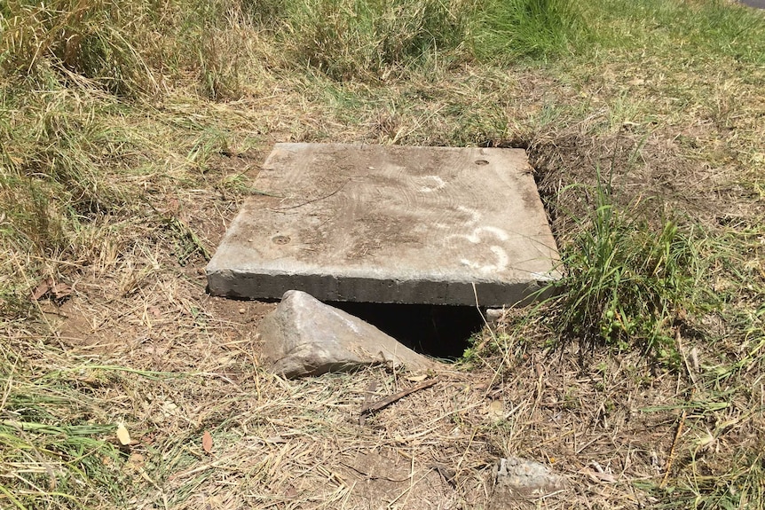 Drain where abandoned baby was found