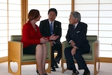 Prime minister Julia Gillard (l) meets with Japan's Emperor Akihito