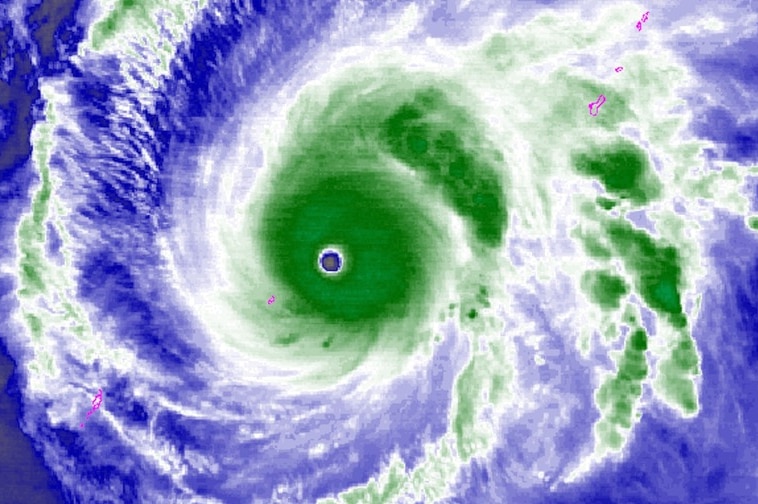 Satellite image of super typhoon Maysak