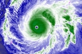 Satellite image of super typhoon Maysak