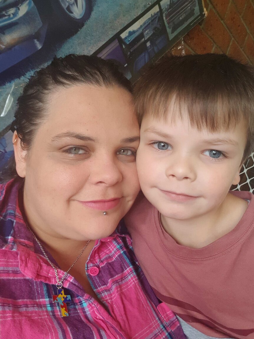 Amy Palmer with her son Liam