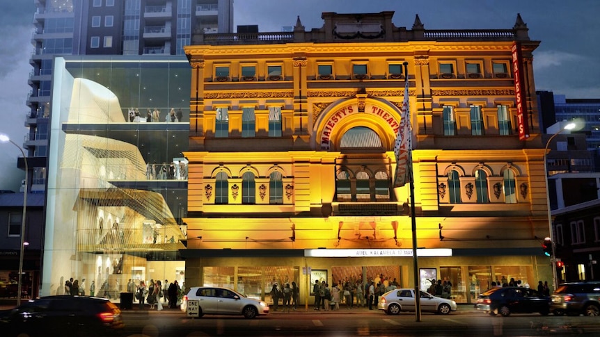 Artist's impression of the revamped Her Majesty's Theatre in Adelaide.