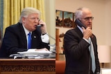 Donald Trump and Malcolm Turnbull on the phone