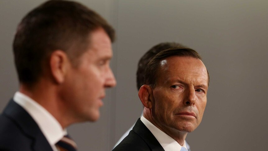 Mike Baird and Tony Abbott address the media, Dec 16 2014