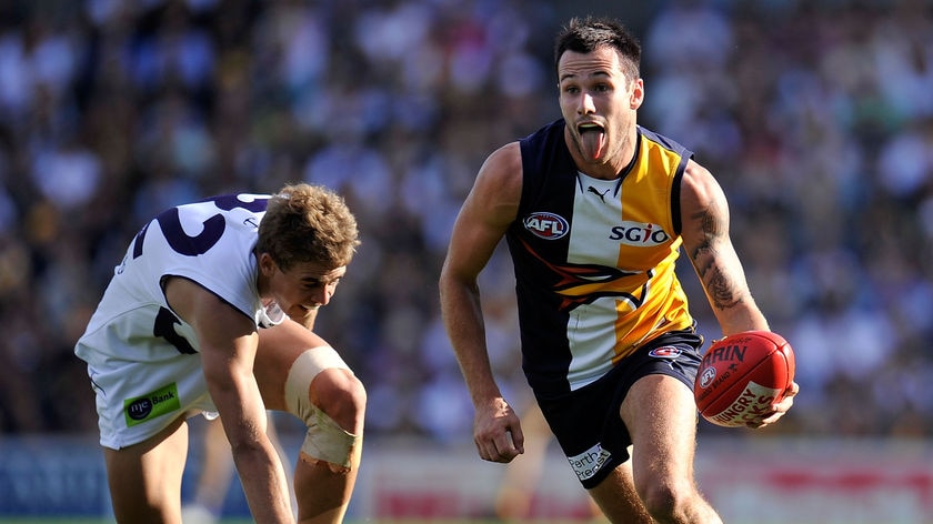 Birthday blow: Masten turned 21 yesterday and was injured in the Eagles' loss.