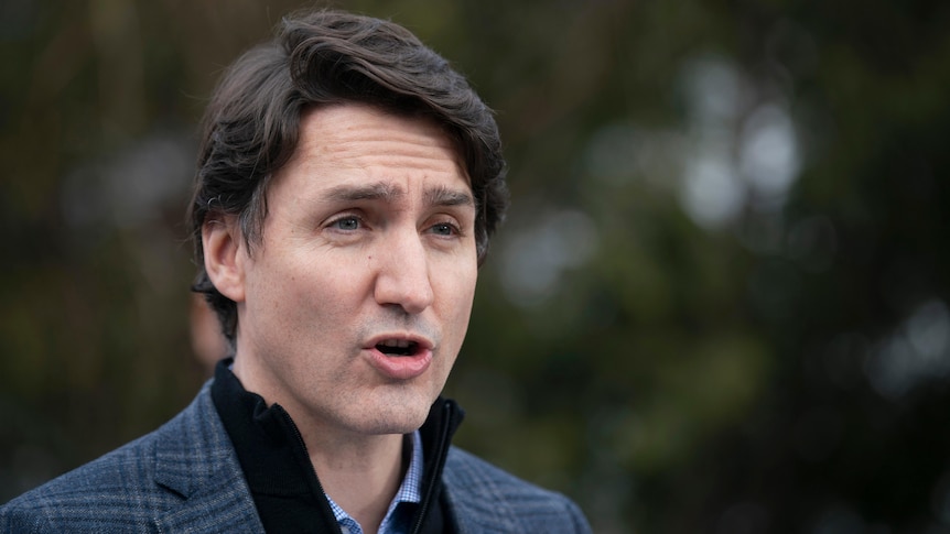 Canadian Prime Minister Justin Trudeau speaking