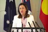 Premier Annastacia Palaszczuk speak to the media in Brisbane on December 20, 2020