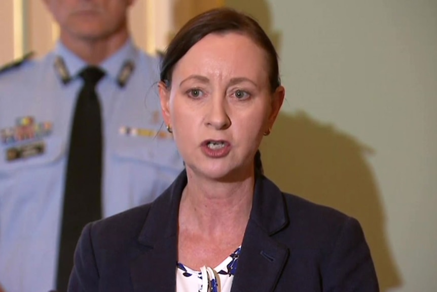 Queensland Health Minister Yvette D'Ath speaks at a media conference in Brisbane on June 9, 2021.