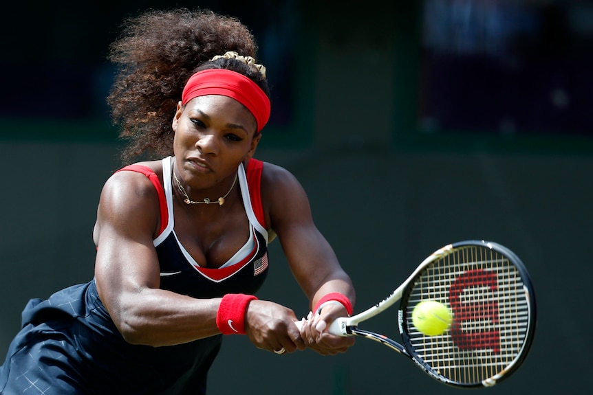 Serena Williams advanced to the third round with a straight-sets win over Urszula Radwanska.