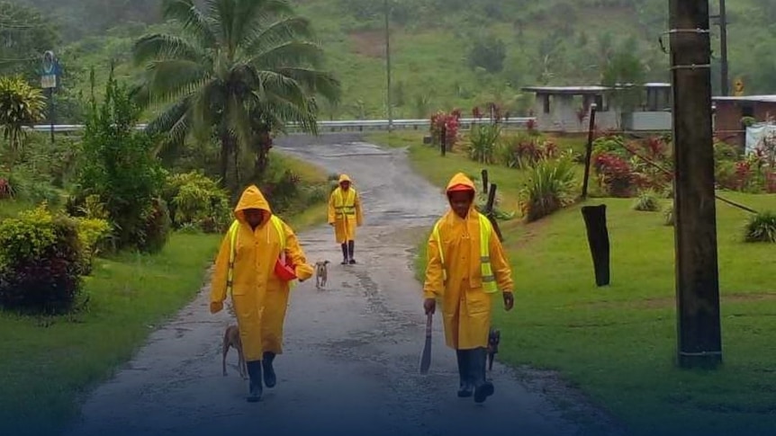 Volunteers go door-to-door as Category 3 Tropical Cyclone Mal tracks across Fiji 