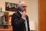 Malcolm Turnbull on the phone to US president-elect Donald Trump