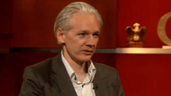 Wikileaks founder Julian Assange (Colbert Report) 340